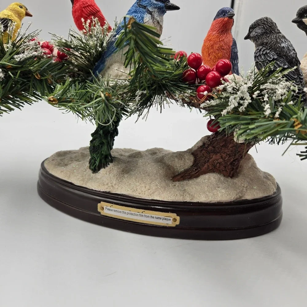 Nature's Harmony Lighted Bird Sculpture Bradford Exchange‎ Songbird Masterpiece